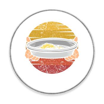 Retro Prospecting Miner Placer Mining Gold Panning - Round  fridge magnet - white - Front