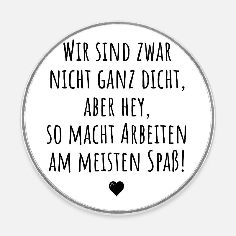 Team fun in the office - Round  fridge magnet - white
