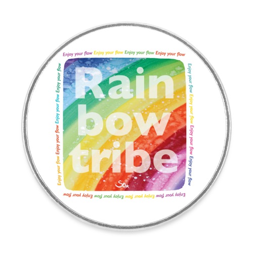 Rainbow tribe - Sonja Ariel von Staden - Runder Kühlschrankmagnet