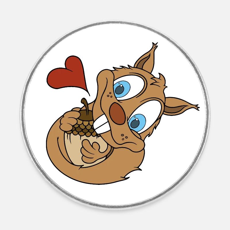 Nut love - Round  fridge magnet - white