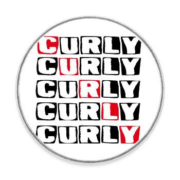 CURLY BY LLD - Runder Kühlschrankmagnet - Weiß - Vorne