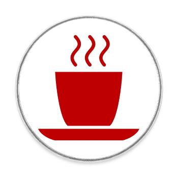 coffee cup beans cafe mug pot coffee beans191 - Round  fridge magnet - white - Front