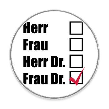 Doctor - Round  fridge magnet - white - Front