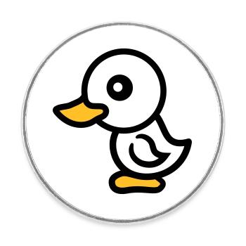 chick chicken baby bird little child sweet cute - Round  fridge magnet - white - Front