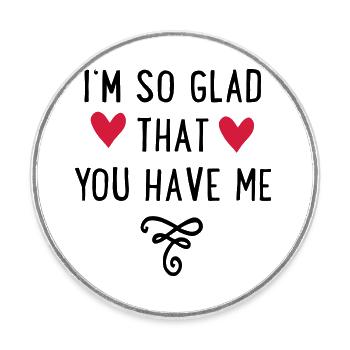 in love - Round  fridge magnet - white - Front