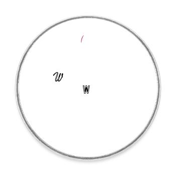 avion - Magnet rond - blanc - Devant