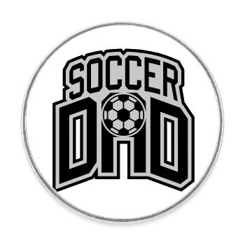 Bester Soccer Dad Logo - Runder Kühlschrankmagnet - Weiß - Vorne