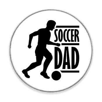 Cool Soccer Dad Logo - Runder Kühlschrankmagnet - Weiß - Vorne