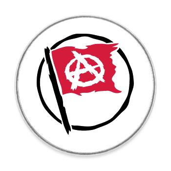 Design anarchy flag symbol - Round  fridge magnet - white - Front