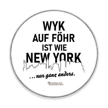 Wyk auf Föhr - Runder Kühlschrankmagnet - Weiß - Vorne