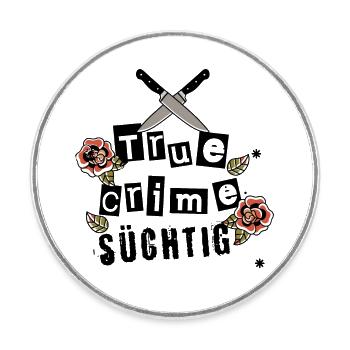 true crime podcast - Runder Kühlschrankmagnet - Weiß - Vorne