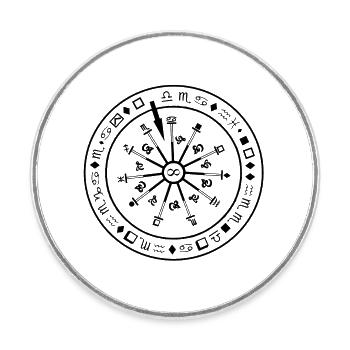 Infinity symbol - Round  fridge magnet - white - Front