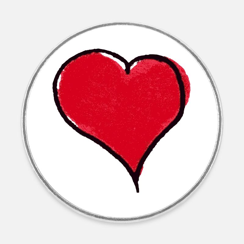 HERZELEIN - Round  fridge magnet - white