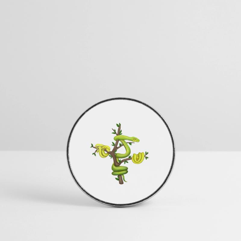 Le Python vert - Python arborescent Magnet rond