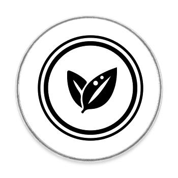 Leaf Ecology - Round  fridge magnet - white - Front