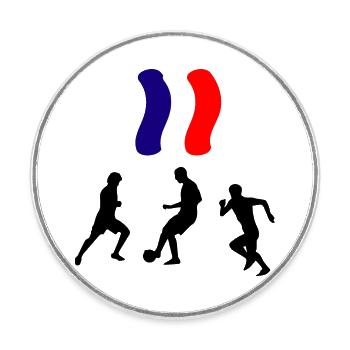 Fußball Football - Magnet rond - blanc - Devant