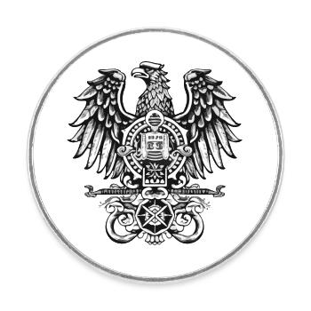 German Eagle - Round  fridge magnet - white - Front
