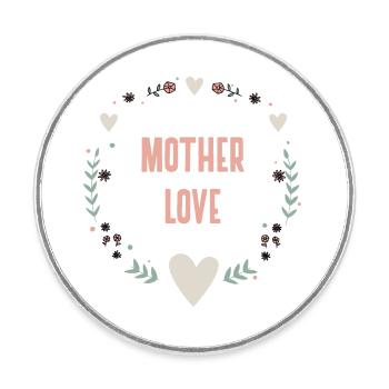 Mother's Day Mother Love Thank You Children Gift - Round  fridge magnet - white - Front