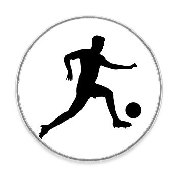 Soccer Players - Round  fridge magnet - white - Front