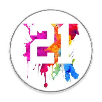 21 YEARS OLD 21ST BIRTHDAY - Round  fridge magnet - white - Front