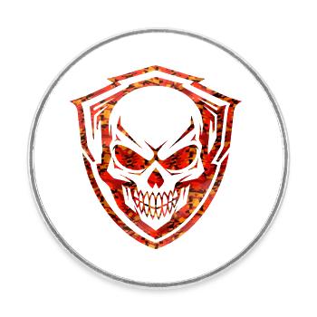 Army War Military Uniform Force Soldier Camouflage - Round  fridge magnet - white - Front