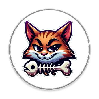 CATS COLLECTION - Round  fridge magnet - white - Front