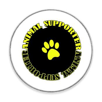 animal supporter - Runder Kühlschrankmagnet - Weiß - Vorne
