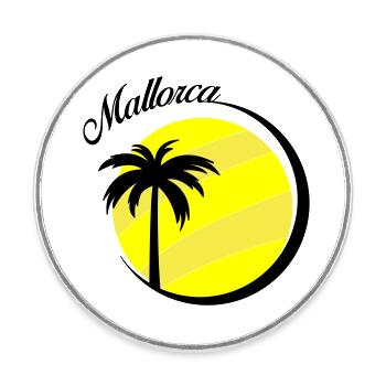 mallorca - Runder Kühlschrankmagnet - Weiß - Vorne