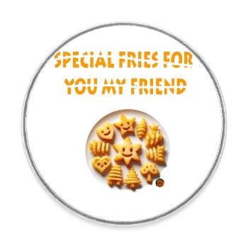 SPECIAL FRIES - Round  fridge magnet - white - Front