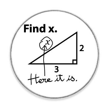 Find X. - Round  fridge magnet - white - Front