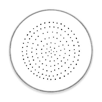 Punkte Kreis dots Muster Geschenk gepunktet - Runder Kühlschrankmagnet - Weiß - Vorne
