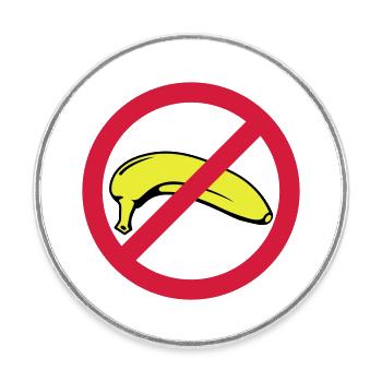 Banane verboten - Runder Kühlschrankmagnet - Weiß - Vorne