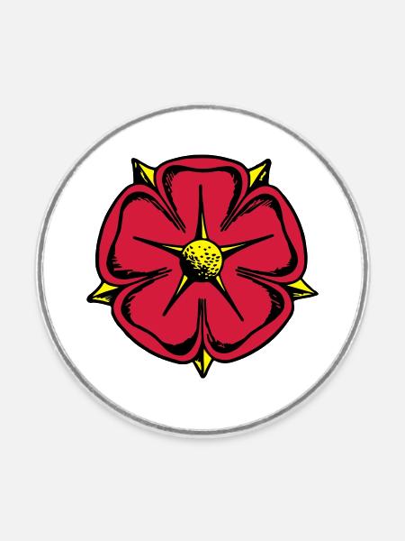 Lippische Rose - Runder Kühlschrankmagnet - Weiß