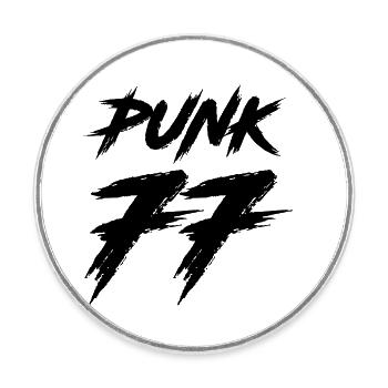 Punk - Round  fridge magnet - white - Front