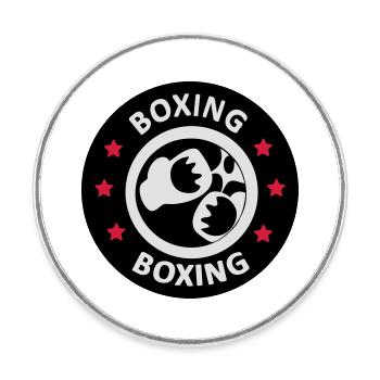 Boxing - Round  fridge magnet - white - Front