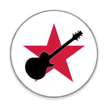 Guitar Player ! - Runder Kühlschrankmagnet - Weiß - Vorne