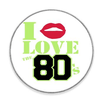 J’adore les années 80 - Magnet rond - blanc - Devant