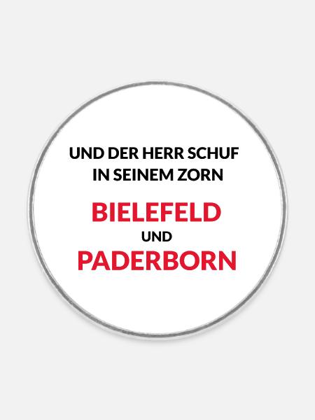 Bielefeld und Paderborn - Runder Kühlschrankmagnet - Weiß
