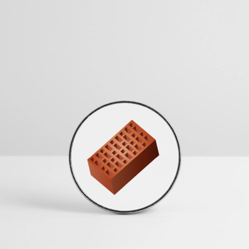 Brick Wall Bricks Bricks for Wall Construction Round  fridge magnet