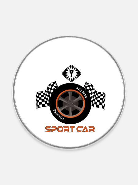 Motorsport - Runder Kühlschrankmagnet - Weiß