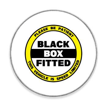 Bitte haben Sie Geduld - Black Box Fitted - Runder Kühlschrankmagnet - Weiß - Vorne