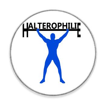 Haltérophilie - Magnet rond - blanc - Devant