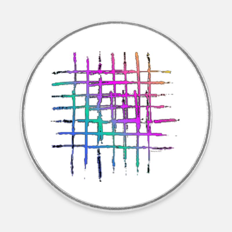 stries One - Magnet rond - blanc