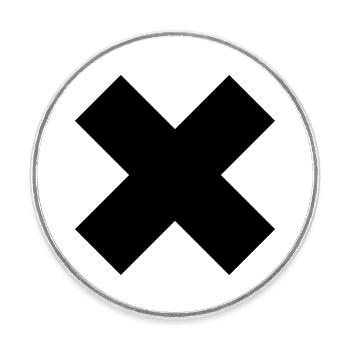 Toxic X - Round  fridge magnet - white - Front