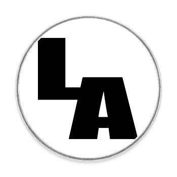 LOS ANGELES, Californie - Magnet rond - blanc - Devant