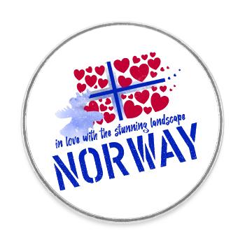 Norwegen Elche norge Norvège - Magnet rond - blanc - Devant