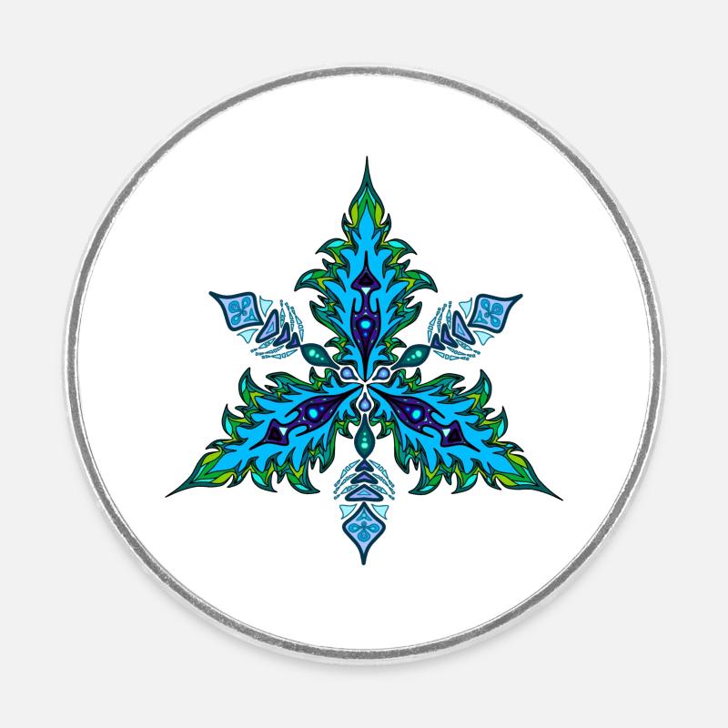 Cristal - Magnet rond - blanc