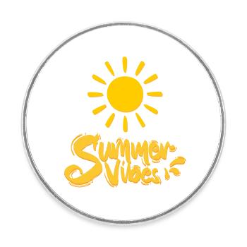 Summer Vibes - Runder Kühlschrankmagnet - Weiß - Vorne