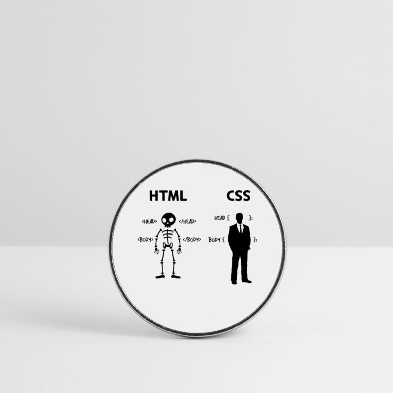 Developer Programmierer Coden Css Skripting Code Runder Kühlschrankmagnet