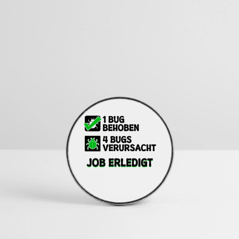 Open Source Bugfixing Bugs Developer Programmier Runder Kühlschrankmagnet